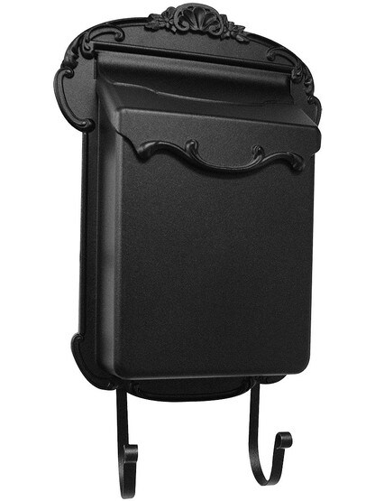Scroll Design Cast-Aluminum Vertical Mailbox in Matte Black.